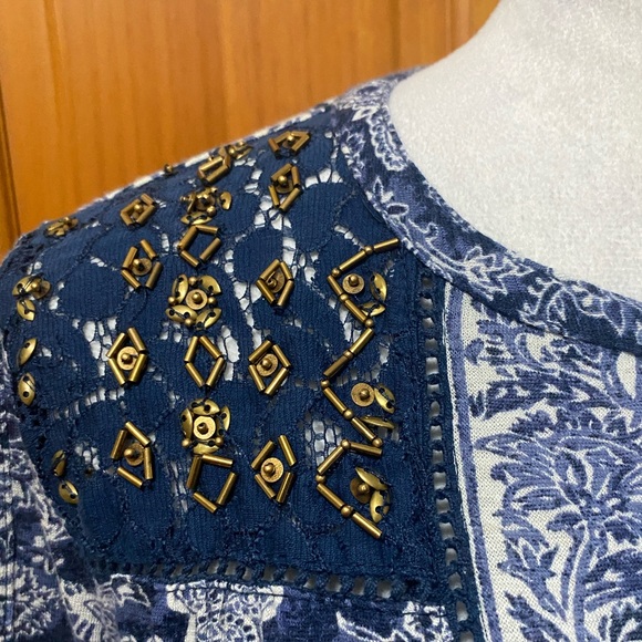 Lucky Brand
Beaded-Shoulder Peasant Top - Picture 4 of 5